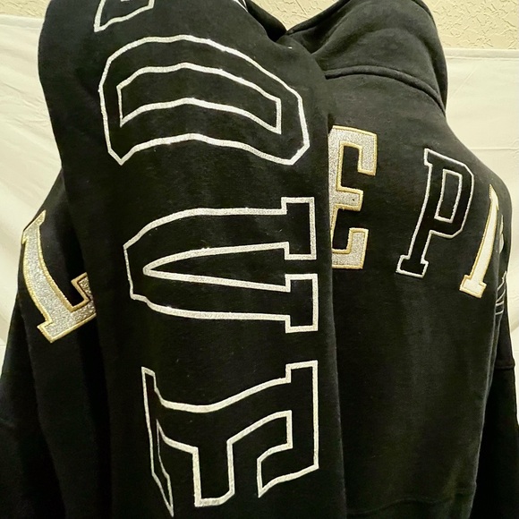 NEW VICTORIAS SECRET PINK BLING VARSITY FULL ZIP & PANTS SET RARE XS-XXL ❤️ - Picture 8 of 8